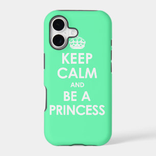 Mint Keep Calm & Be a Princess iPhone 5 Case