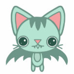 mint kitty bat standing photo sculpture<br><div class="desc">mint bat</div>