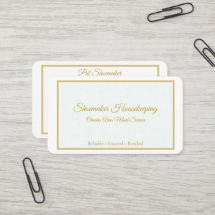 Mint Linen Home & Personal Services Business Card