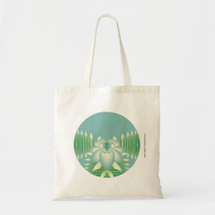 Mint Lotus Art Deco Fractal Flower Art Tote Bag