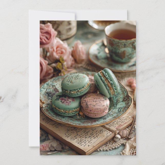 Mint & Macarons | Parisian Chic Invitation (Front)
