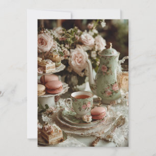 Mint & Macarons   Sweet Treats Invitation