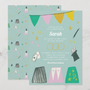 Mint Magic Show Bar Bat Mitzvah Invitation