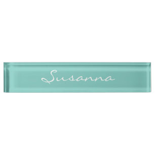 Mint Mint Green Solid Colour Nameplate