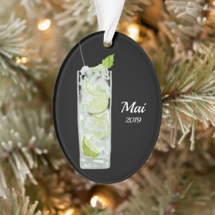 Mint Mojito Cocktail Personalised Ornament