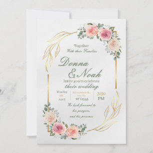Mint Mould Modern Wedding Invitation Poster