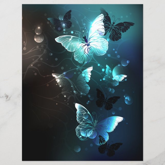 Mint Night Butterflies (Front)