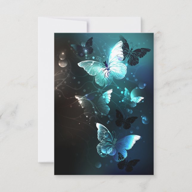 Mint Night Butterflies Announcement (Front)