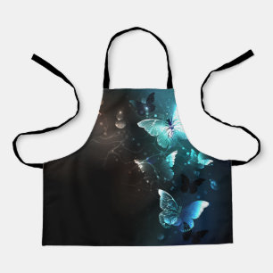Mint Night Butterflies Apron