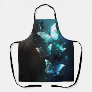 Mint Night Butterflies Apron