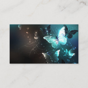Mint Night Butterflies Calling Card