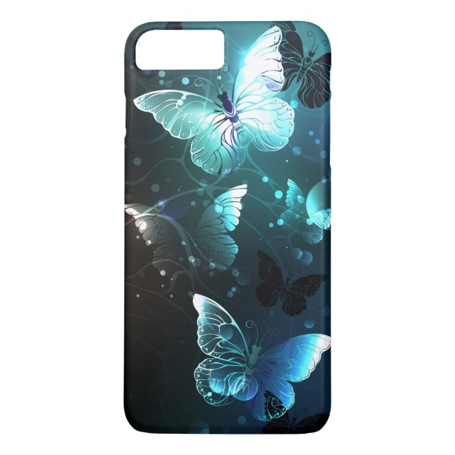 Mint Night Butterflies Case-Mate iPhone Case (Back)