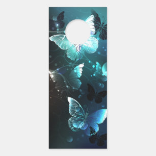 Mint Night Butterflies Door Hanger