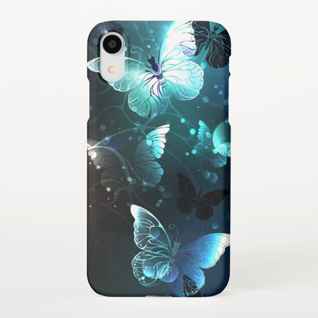 Mint Night Butterflies iPhone Case (Back)