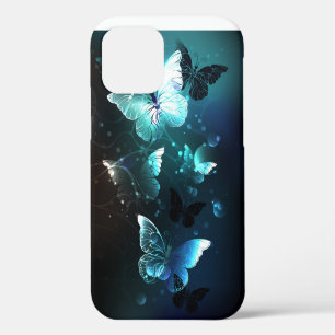 Mint Night Butterflies iPhone 12 Case