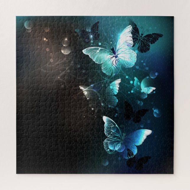 Mint Night Butterflies Jigsaw Puzzle (Vertical)