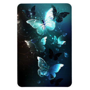 Mint Night Butterflies Magnet