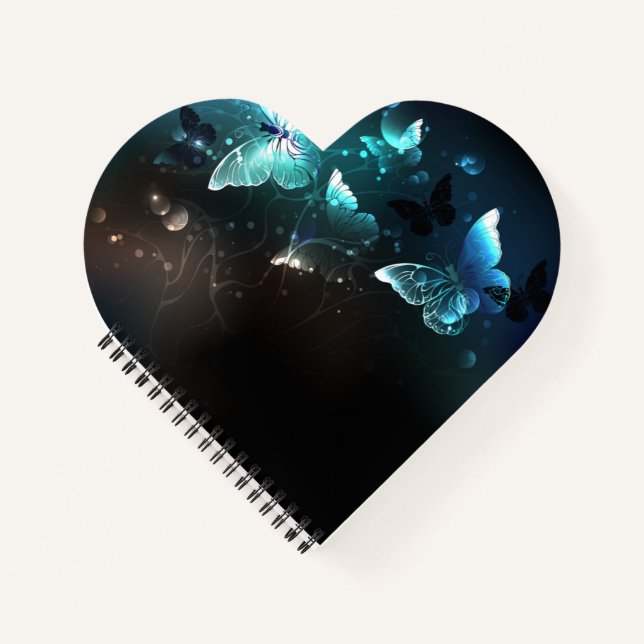 Mint Night Butterflies Notebook (Front)