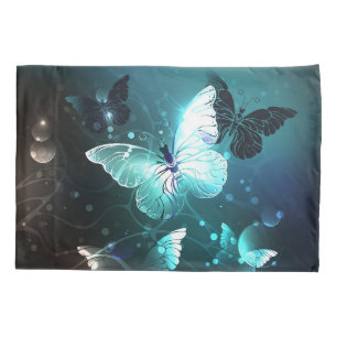 Mint Night Butterflies Pillowcase