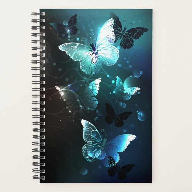 Mint Night Butterflies Planner (Front)