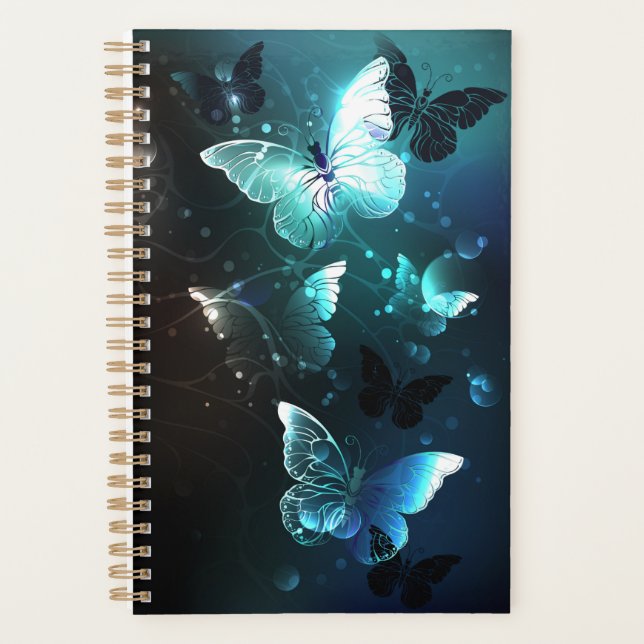 Mint Night Butterflies Planner (Front)