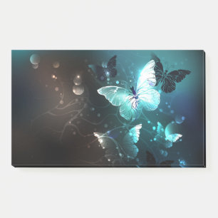 Mint Night Butterflies Post-it Notes