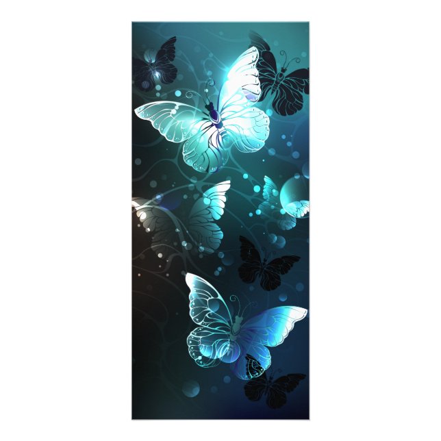 Mint Night Butterflies Rack Card (Front)