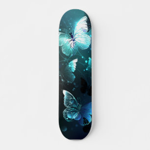 Mint Night Butterflies Skateboard