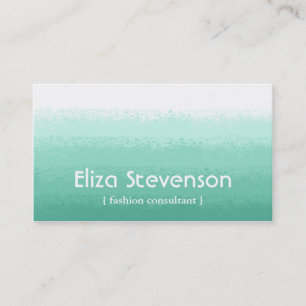 Mint Ombre Fashion Consultant Business Card