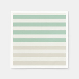 Mint, Pale and White Stripes Napkin