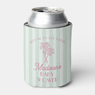 Mint Palm Spring Pastel Beach Baby Shower Can Cooler