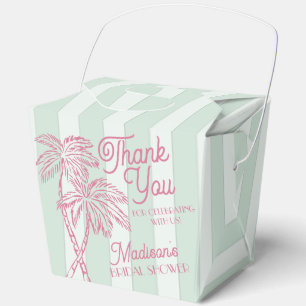 Mint Palm Spring Pastel Beach Bridal Shower Favour Box
