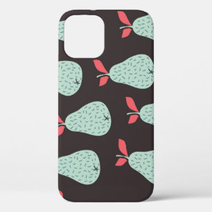 Mint Pears: Vintage Seamless Texture iPhone 12 Case