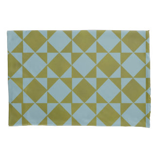 Mint Pine Diamond Tile Pillowcase