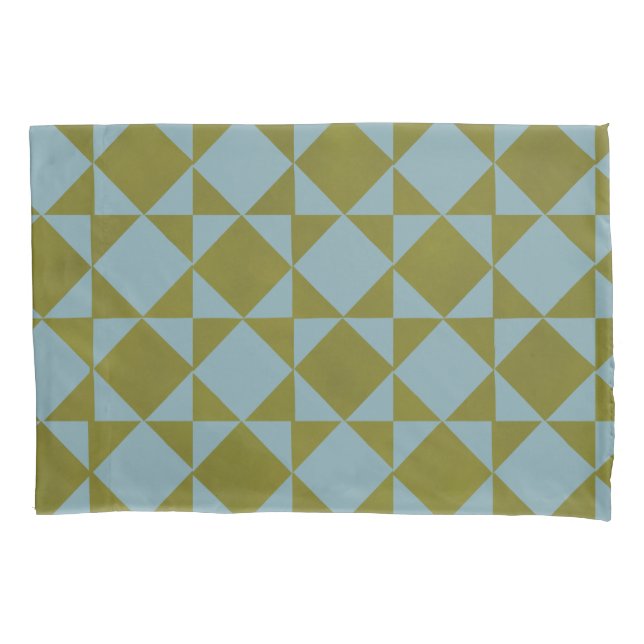 Mint Pine Diamond Tile  Pillowcase (Front)