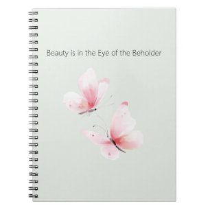Mint Pink Butterflies Beauty Is In Notebook