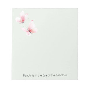 Mint Pink Butterflies Beauty Is In Notepad