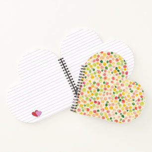Mint Pink Yellow Green Fruity Dots  Notebook