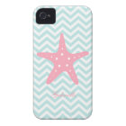 Mint & Pink Zigzag Pattern Starfish