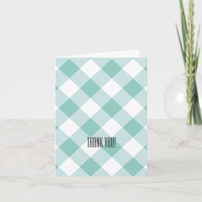 Mint Plaid Thank You (Front)
