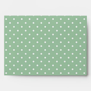 Mint Polka Dot Bridal Shower Envelope
