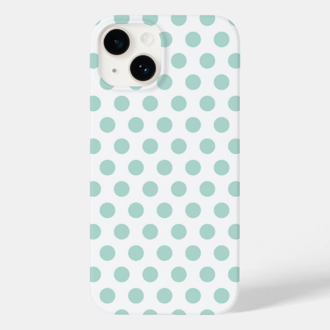Mint Polka Dot Case-Mate iPhone Case (Back)
