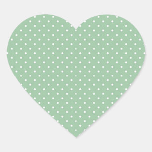 Mint Polka Heart Sticker