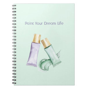 Mint Purple Paint Dream Life Notebook