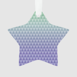 Mint Purple Triangles Ornament