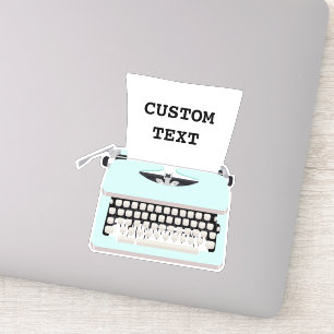 Mint Retro typewriter and custom text