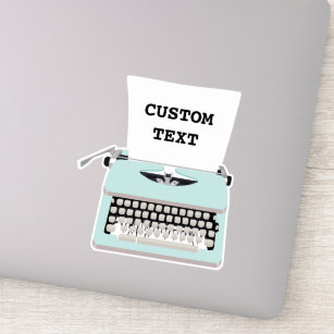 Mint Retro typewriter and custom text