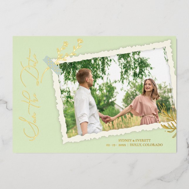 Mint Romantic Vintage Photo Album Scrapbook (Front)