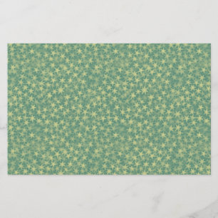Mint Seafoam Starry Pattern Stationery