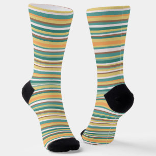 Mint Seamless Geometric Stripes Lines Socks